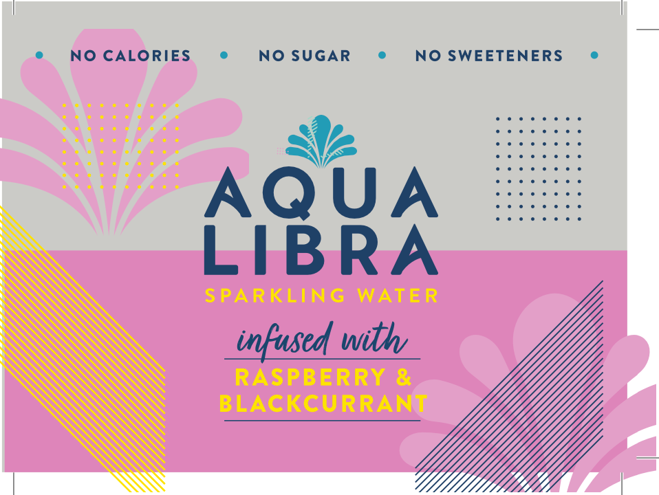 Aqua Libra Raspberry & Blackcurrant visiglide 88x62mm