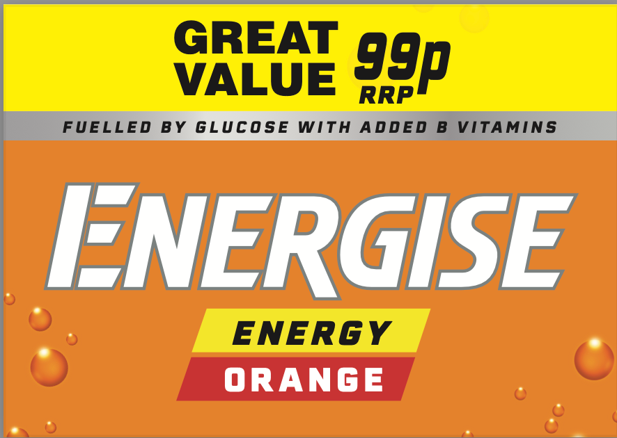 Energise Glucose Orange NI 99p 500ml 88x62mm