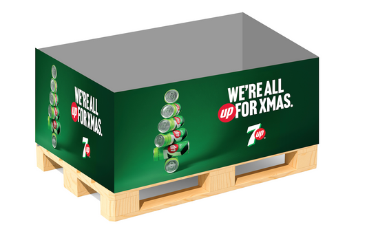 7up Chrismas Pallet Wrap 2024