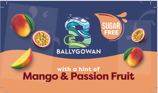 Ballygowan Hint of Fruit Mango110x62mm Bev Track